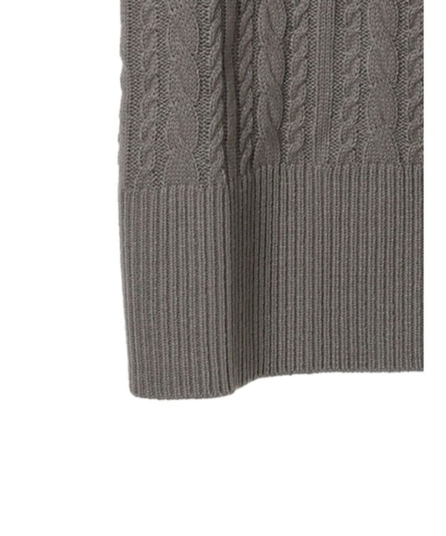 Green Parks ケーブルニットミニワンピース Gray