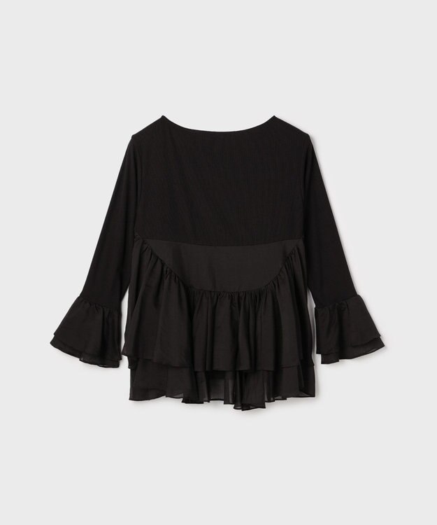 GRACE CONTINENTAL フレアカットトップ ブラック