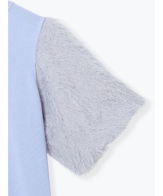 Te chichi シャギーバルーンスリーブニット ブルー