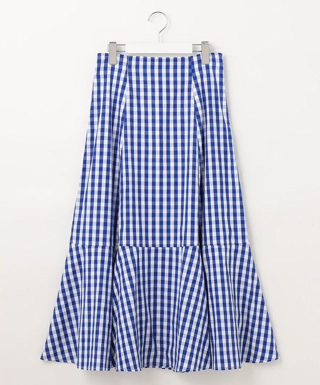 Feroux 【洗える】ギンガムチェック スカート ブルー系1