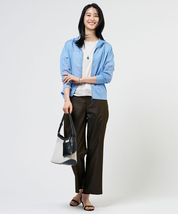 J.PRESS LADIES S 【シーンレスに活躍】コットンスムース シアーデザイン カットソー グレージュ系