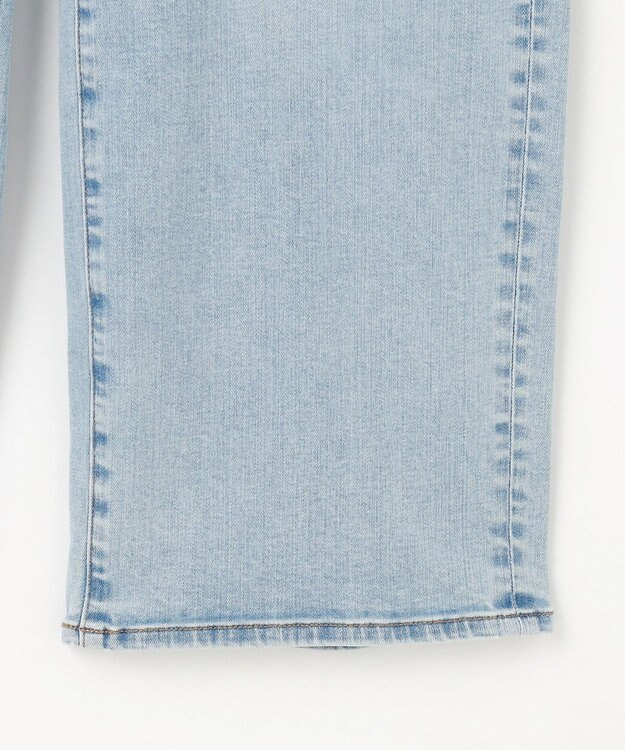 ANY 【大好評につき新色登場/洗濯機可/ウエストゴム/ストレッチ】ワイドデニムパンツ ブリーチ