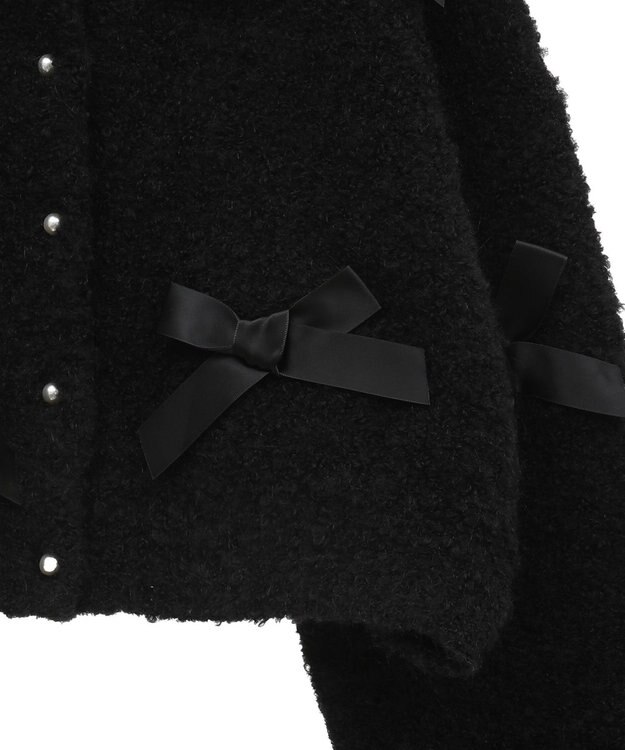 Maison de FLEUR 絆のリボンカーディガン Black
