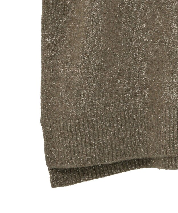 AMERICAN HOLIC ラメ入りＶネックニットベスト Mocha