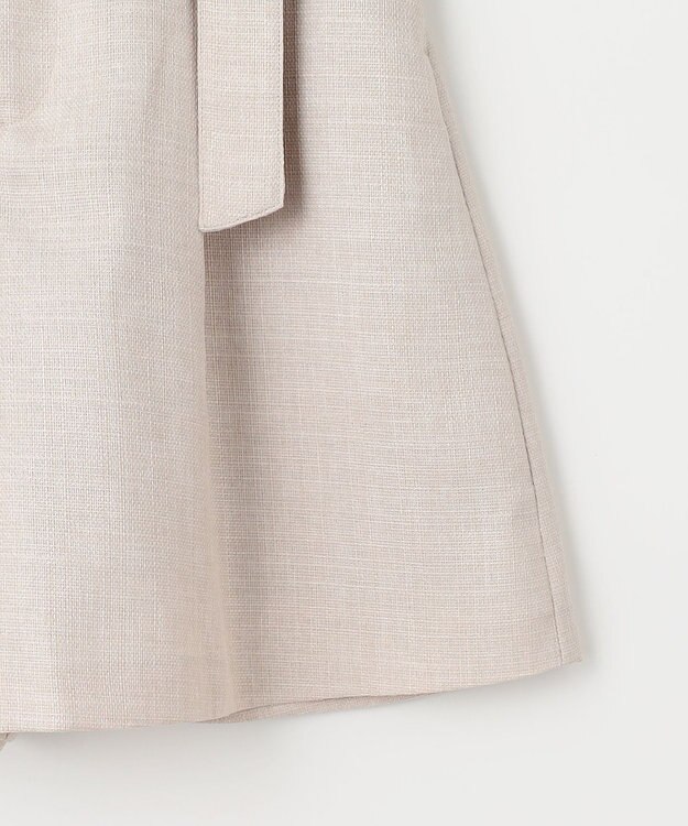 Feroux 【洗える】ベルテッドショート パンツ ベージュ系