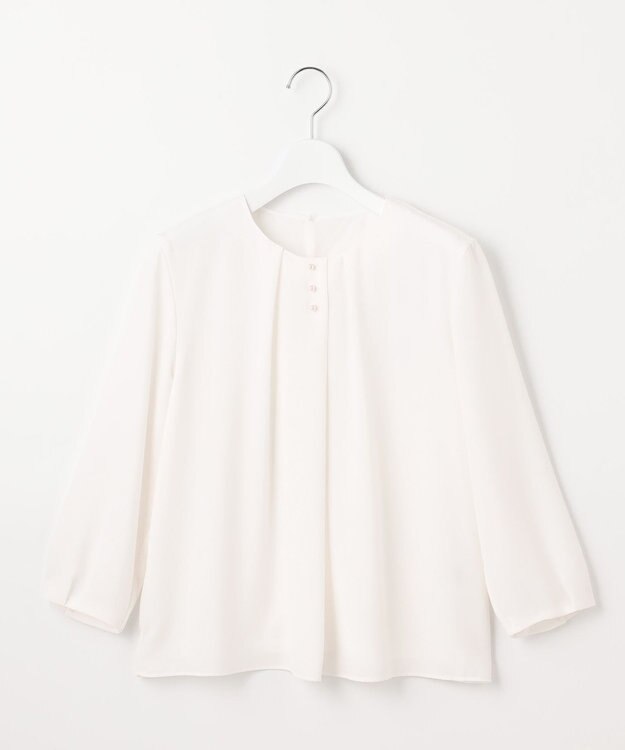 J.PRESS LADIES L ストレッチジョーゼット カットソー ホワイト系