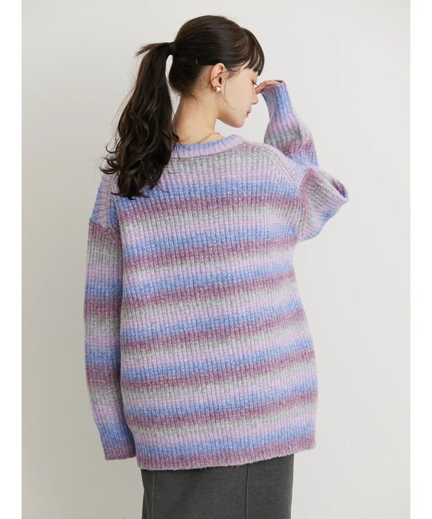 AMERICAN HOLIC グラデーションニットカーディガン Purple