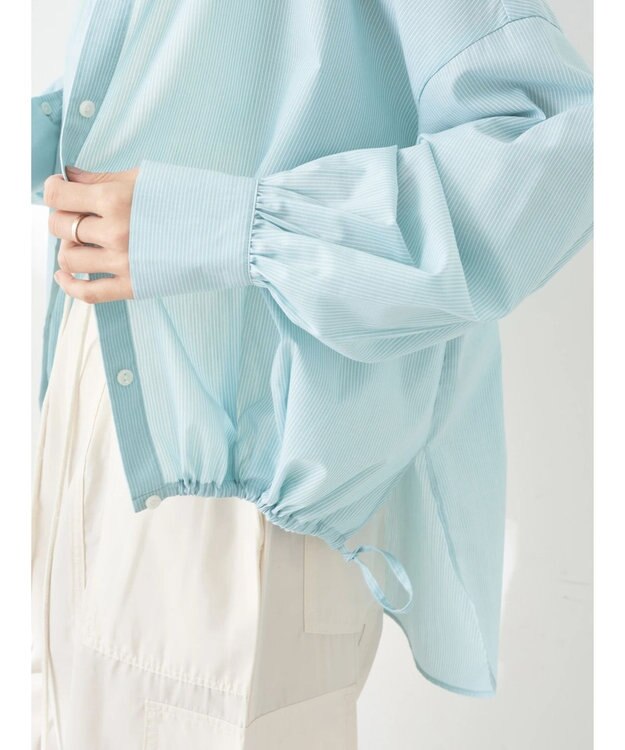 earth music&ecology ＴＲキュプラドロストシャツ Light Green