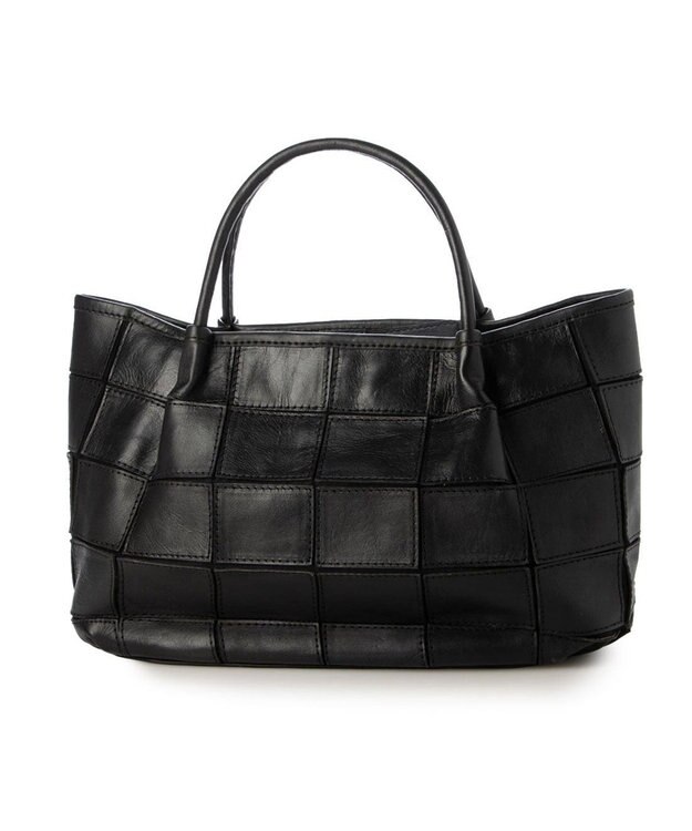 UNBILLION ピークスピーク PEAKSPEAK / 牛革パッチワーク・フラップトートL ブラック