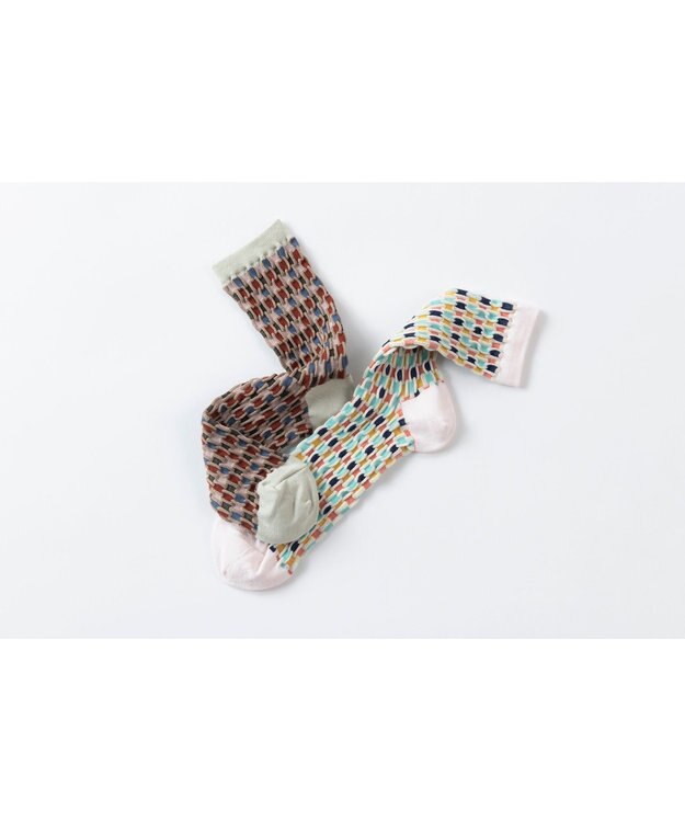 TRICOTE 市松チェックバンピーソックス【UNISEX】 80IVORY