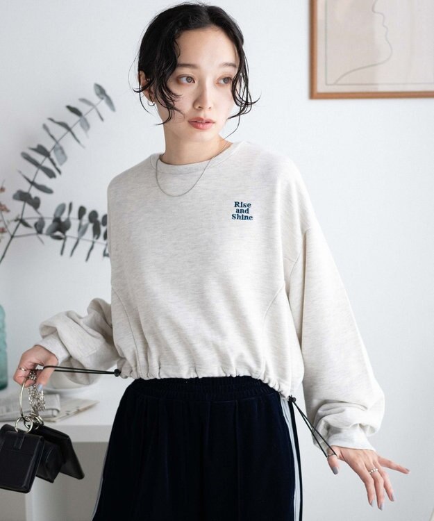 WEGO ドロストデザインPOスウェット 杢グレー