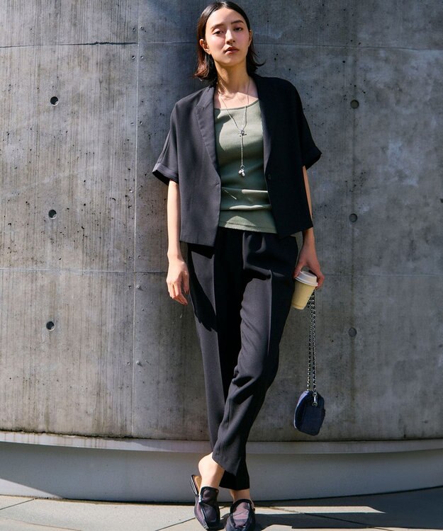 23区 S 【Oggi6月号掲載/新色追加】オーガニック コットンリブ タンクトップ モスグリーン系