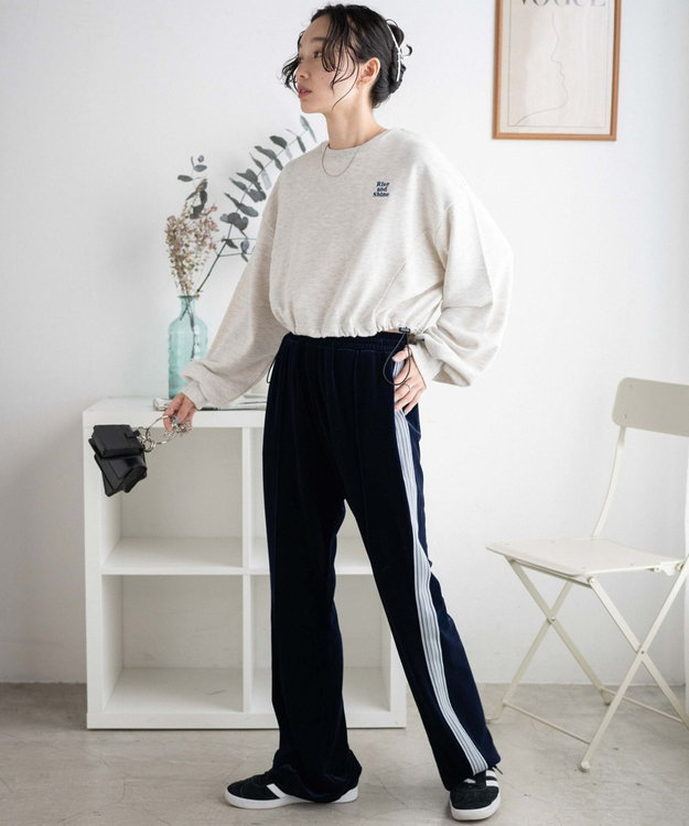 WEGO ドロストデザインPOスウェット 杢グレー