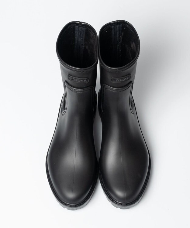 BONTRE 【UNISA/ウニサ】裏起毛ミドルレインストレッチブーツ ブラック