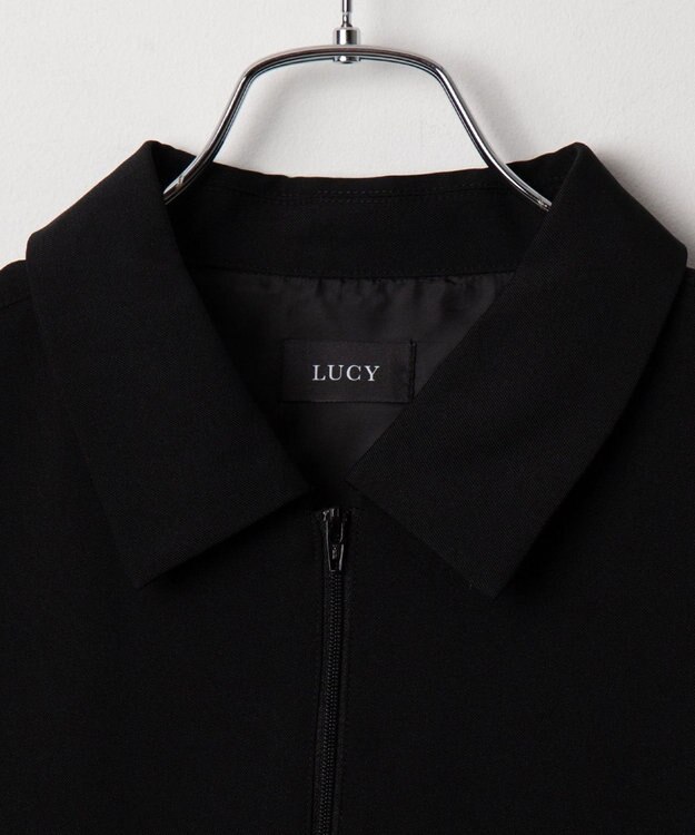 WEGO 【軽量/シワにならない】ドライポリハーフZIPシャツ（LS） ブラック