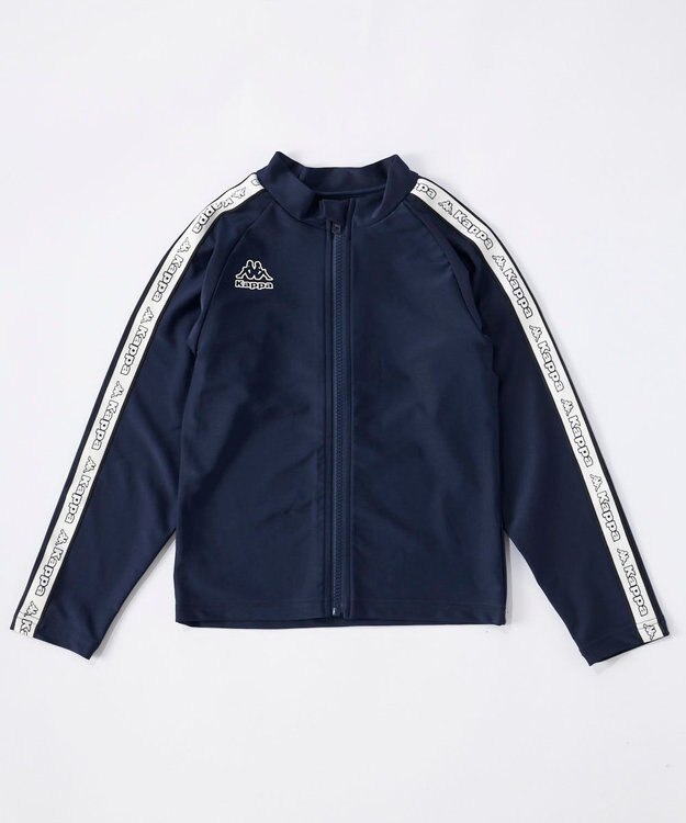 OP／FILA 【Kappa】ラインデザイン長袖ZIPラッシュガード ネイビー