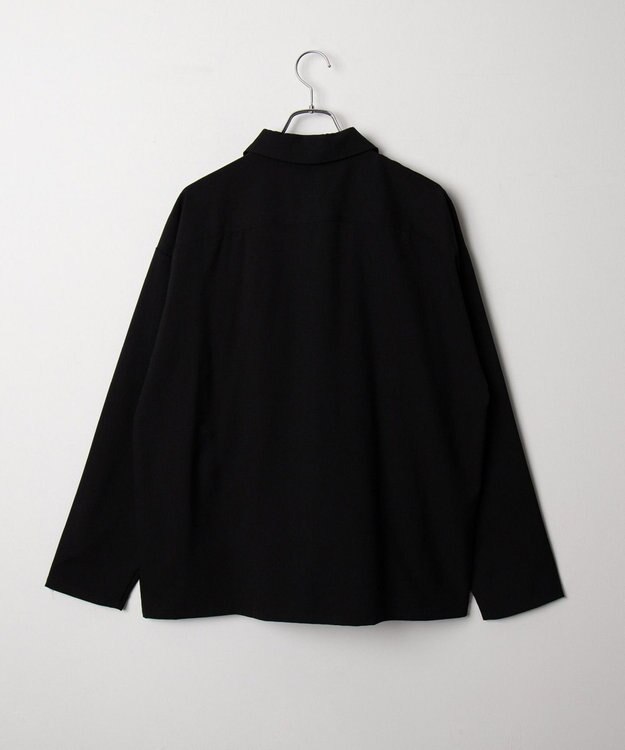 WEGO 【軽量/シワにならない】ドライポリハーフZIPシャツ（LS） ブラック