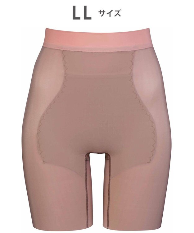 WACOAL ガードル 温活 ポイント保温(腹部・仙骨部・そけい部) アウターにひびきにくい ロング丈 レディース GRC640 /ワコール ブラウン