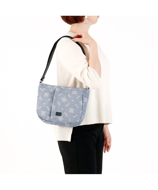 IBIZA アスール　ロゴデニム　ショルダーバッグ 水色