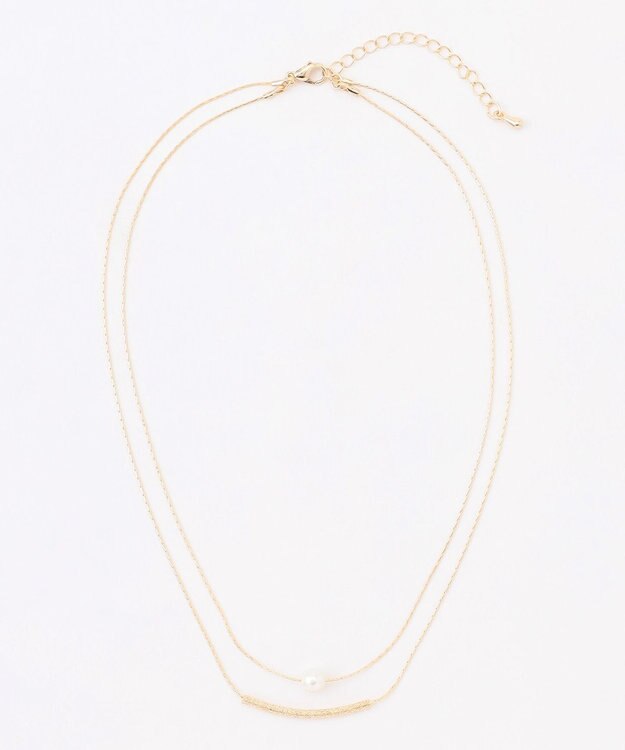 組曲 マテリアルレイヤードショートネックレス ゴールド系