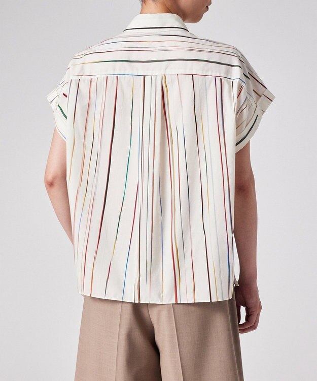 Paul Smith Signature Pinstripe 半袖シャツ アイボリー