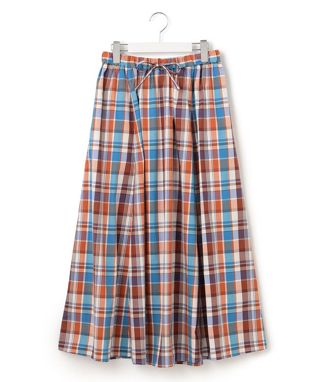 J.PRESS YORK STREET 【WOMEN】チェックフレアスカート ホワイト系3