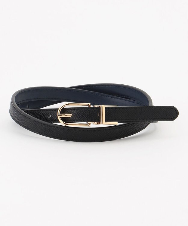 ANY 【大好評につき新色登場】リバーシブルメタルベルト ブラック×ネイビー