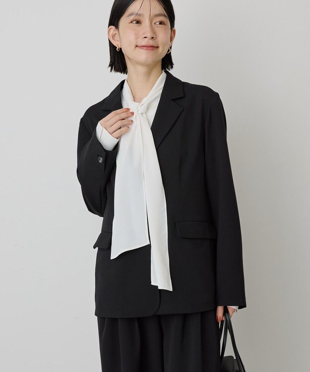 AMERICAN HOLIC 【イージーケア】ナロータイブラウス Off White