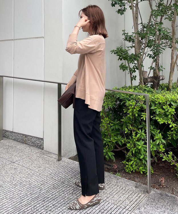 UNFILO L イージーパンツ テーパード ブラック系