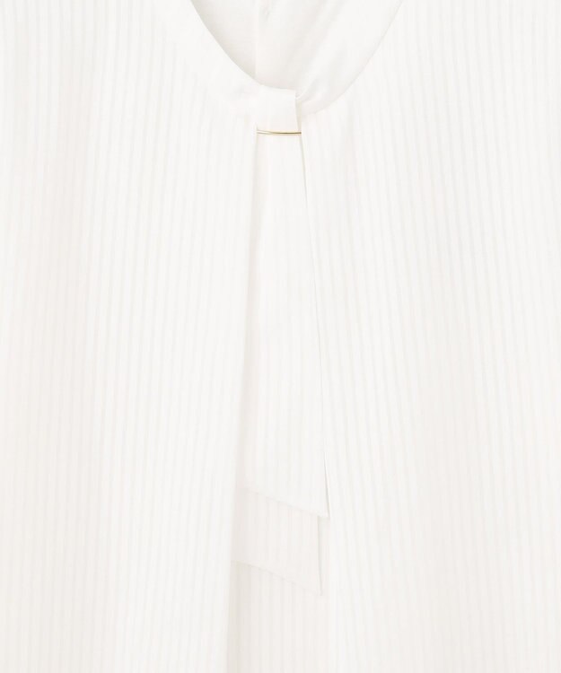 J.PRESS LADIES L シャドーストライプ ボウタイ カットソー ホワイト系1