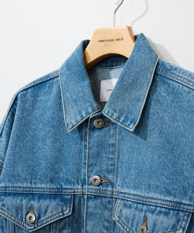 AMERICAN HOLIC ショート丈デニムジャケット Light Indigo