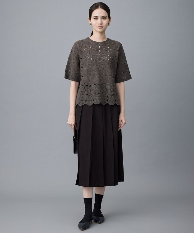 自由区 【SHIHOさん着用】フラップカーブミニクラッチ バッグ ブラック