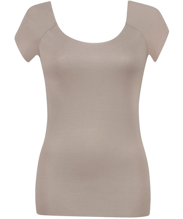 Wing インナー 【綿の贅沢オーガニック フラットタイプ】 オーガニックコットン混素材 ひびきにくくさらっと薄くて軽い ２分袖 EL1248 ウイング／ワコール シナモンブラウン