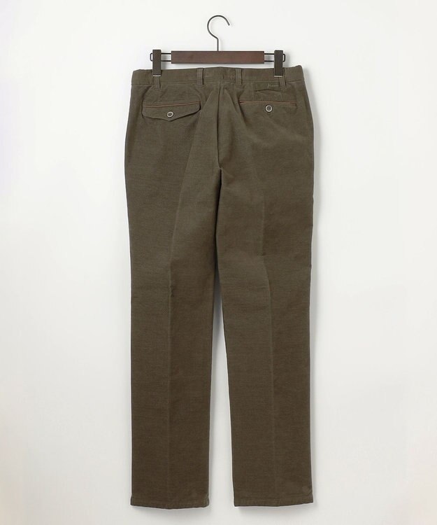 JOSEPH ABBOUD 【キングサイズ・ウエストも伸びる！/ストレッチ/暖かい/オーガニック】オーガニックカルゼストレッチ パンツ カーキ系