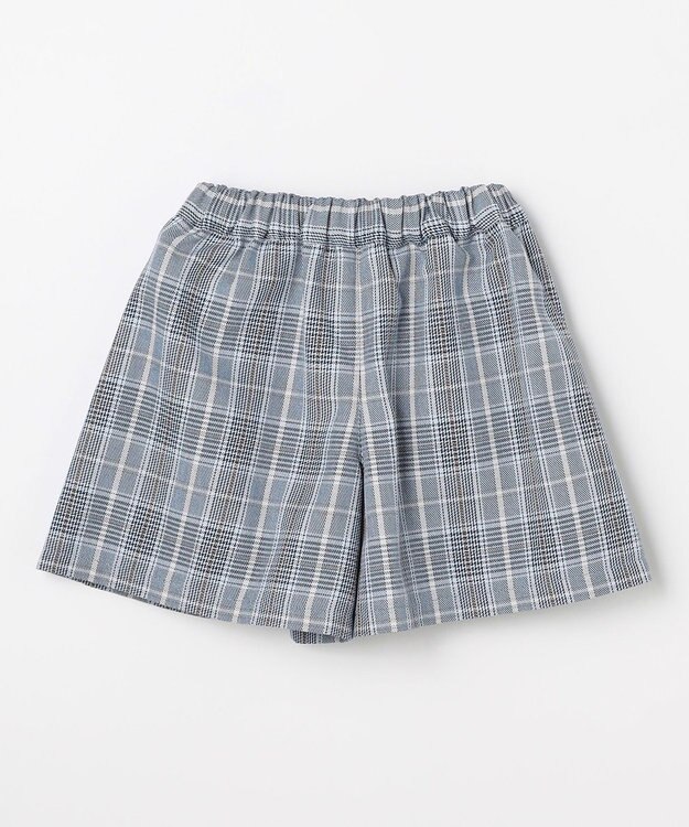 組曲 KIDS 【110-140㎝】グレンチェック キュロット サックスブルー
