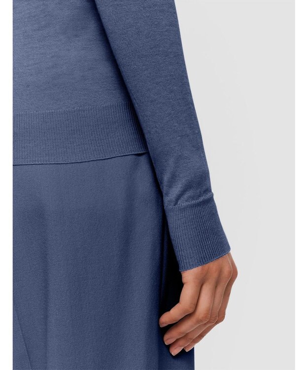 JOSEPH 【洗える】キャッシュエアー　ラウンドネックニット Harbour