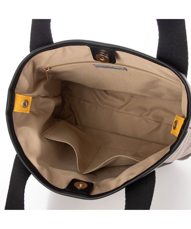 UNBILLION cachecache メッシュエコバッグ付きキャンバステープトート グレー