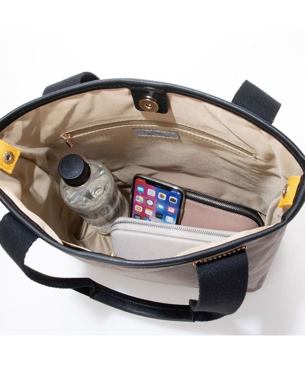 UNBILLION cachecache メッシュエコバッグ付きキャンバステープトート グレー