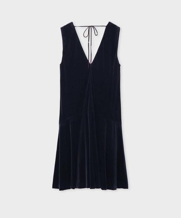 Paul Smith マットベロア ノースリーブドレス ネイビー