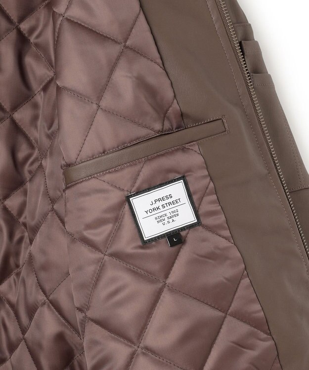 J.PRESS YORK STREET 【UNISEX】エコレザーMA-1 ダークブラウン系