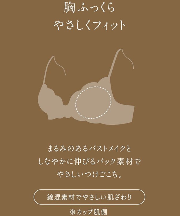 Wing Wing Lesiage　【2760シリーズ】　ブラジャー　ふっくらまる胸　カップ肌側綿混素材　ウイング／ワコール　PB2760 ストロベリー