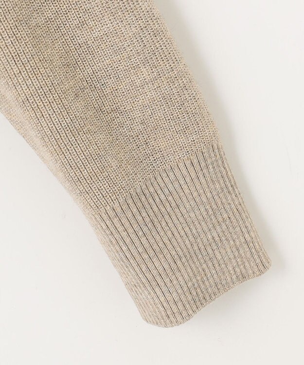 JOSEPH ABBOUD 【イタリア糸使用/洗える】メリノブレンドモール ジップ ニット ブルゾン ベージュ系