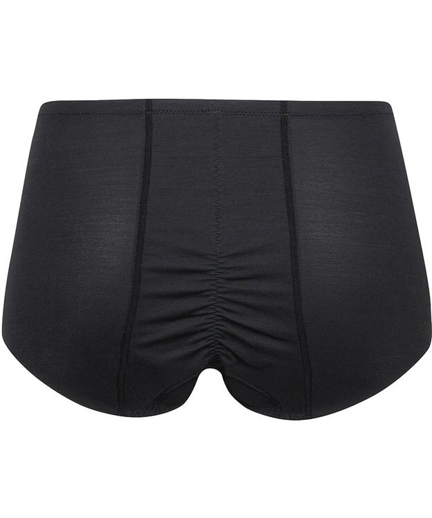 Wing サニタリーショーツ ナイト用 オーガニックコットン混(身生地部) ナプキンがズレにくい 羽付きナプキン対応 【カナウ】 はきこみ丈ふかめ 生理用ショーツ EC8520 ウイング／ワコール ブラック