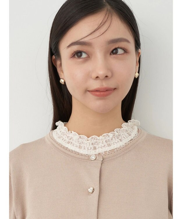 earth music&ecology いろいろ釦クルーネックカーディガン Beige