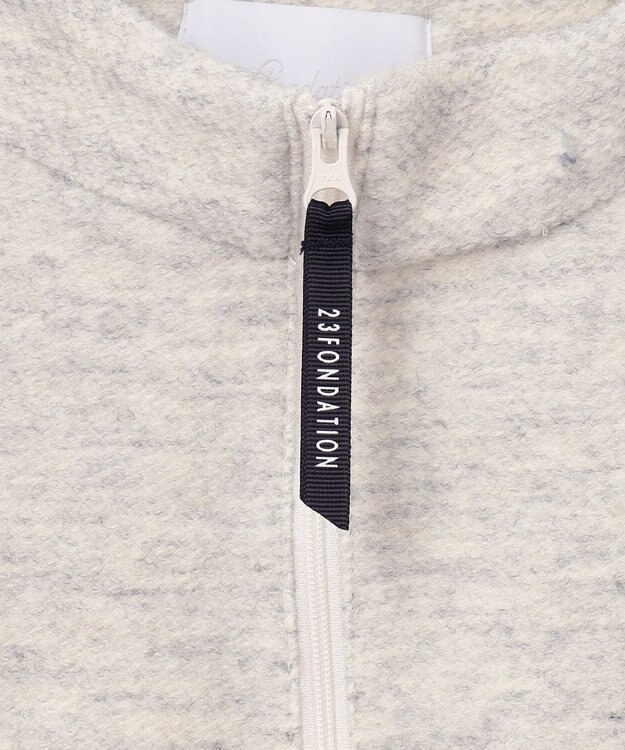 23区GOLF 【23Fondation/WOMEN】ハーフジップ プルオーバー ライトグレー系