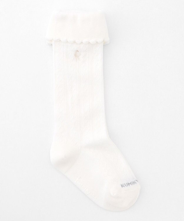 組曲 KIDS 【13-24cm】シンプル ハイソックス オフホワイト系