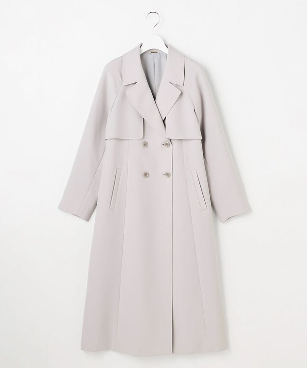ANY SIS エレガントロング トレンチ コート ライトグレー
