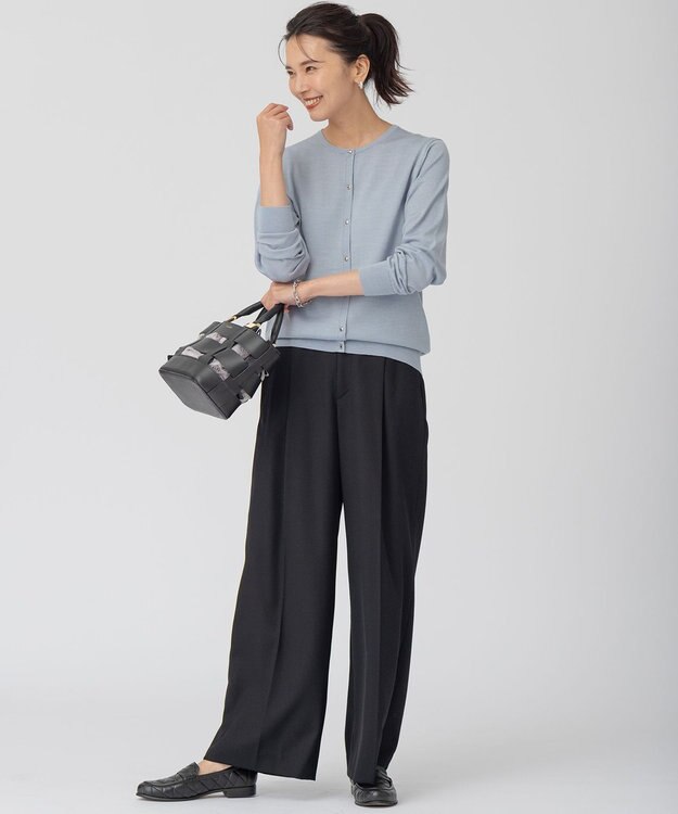 23区 【アンサンブル対応】サステナブルウール カーディガン サックス