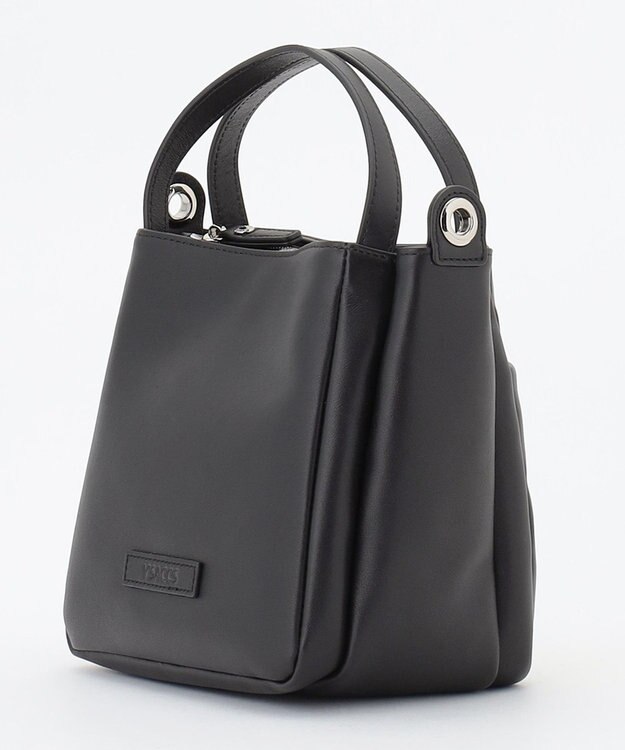 Y'SACCS カウレザー すっきり2wayミニトート ブラック