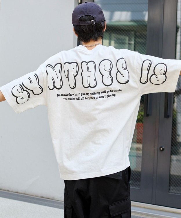 WEGO 【ユニセックス着用ITEM】アクセ付きストレートロゴT（SS） ホワイト